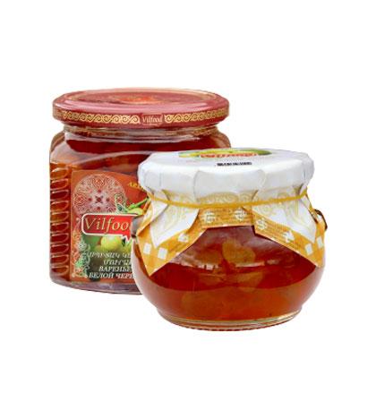 Варенье Vilfood из белой черешни 530 гр., стекло