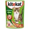Влажный корм для кошек нежный кролик в желе Kitekat, 85 гр., пластиковый пакет