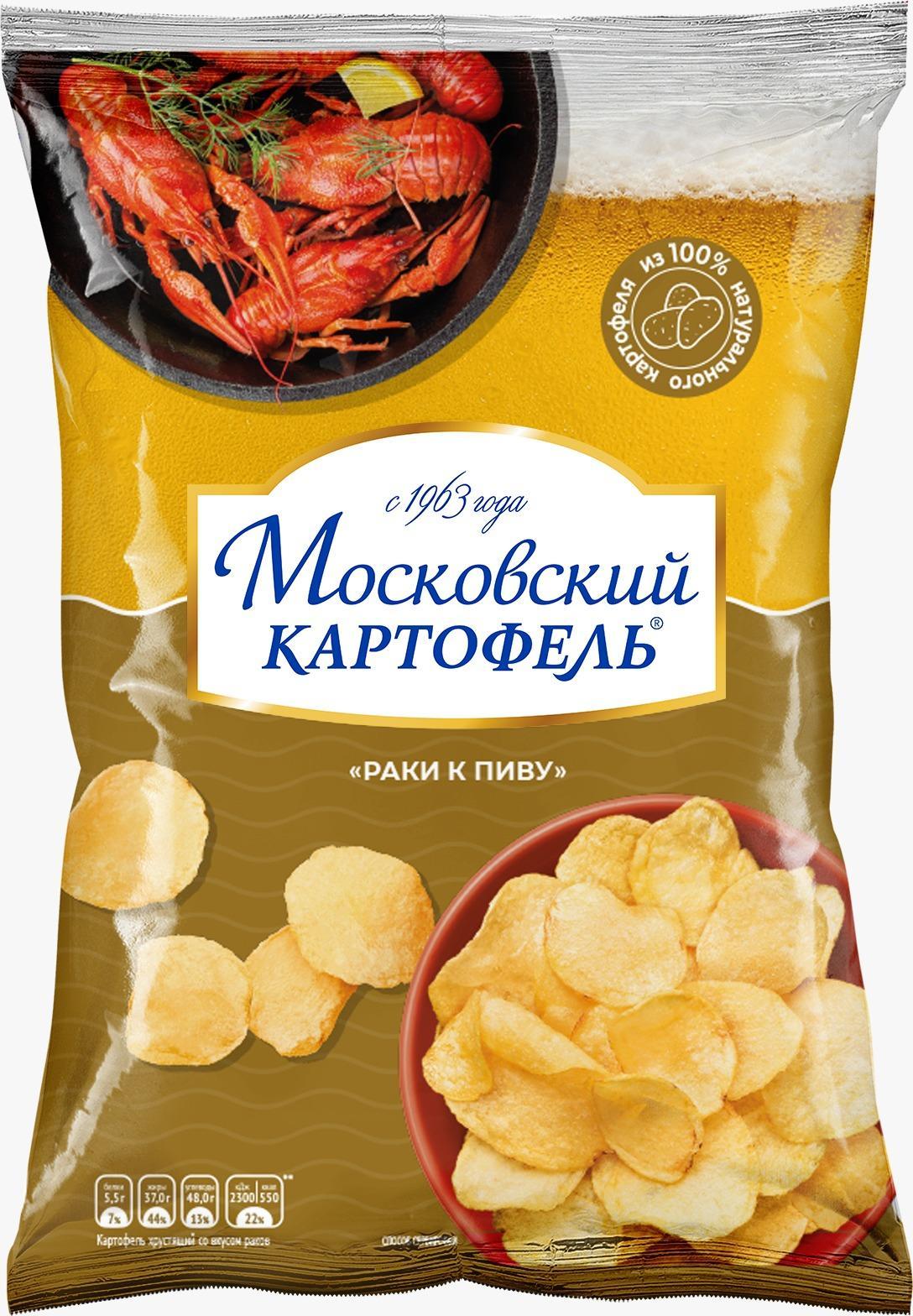 Чипсы Московский картофель Раки 60 гр., флоу-пак