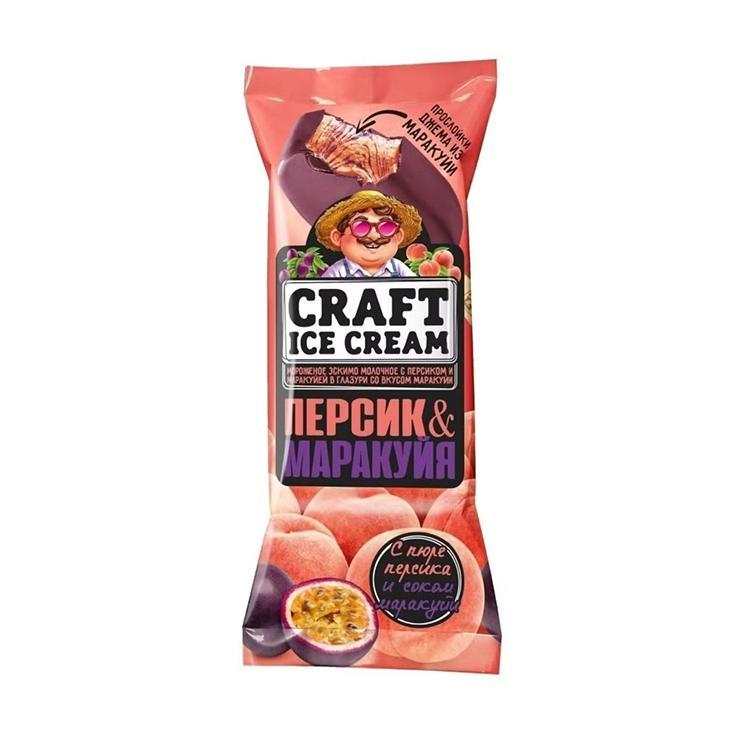 Мороженое Craft Ice Cream эскимо персик маракуйя 80 гр., флоу-пак