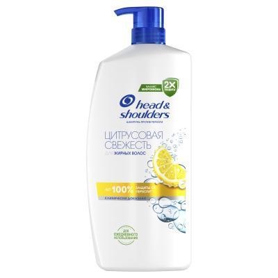 Шампунь Head&Shoulders от перхоти Цитрусовая свежесть для жирных волос 1 л., ПЭТ