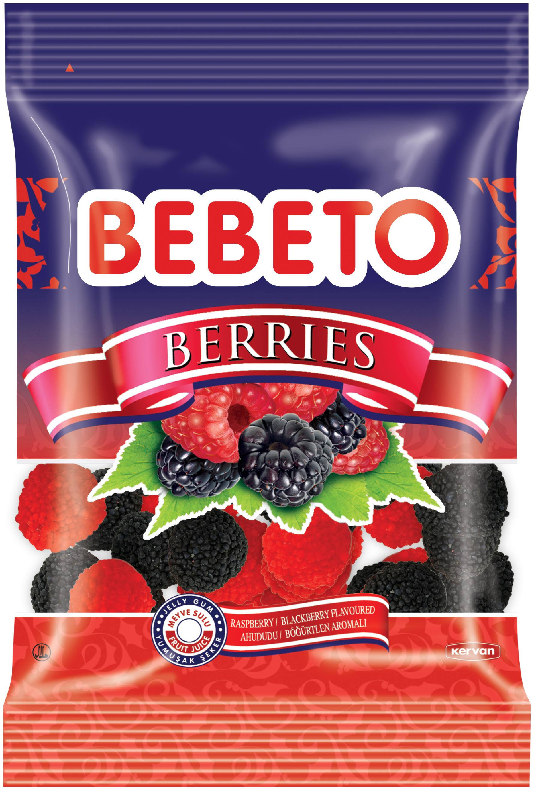 Мармелад жевательный Bebeto Berries 80 гр., флоу-пак