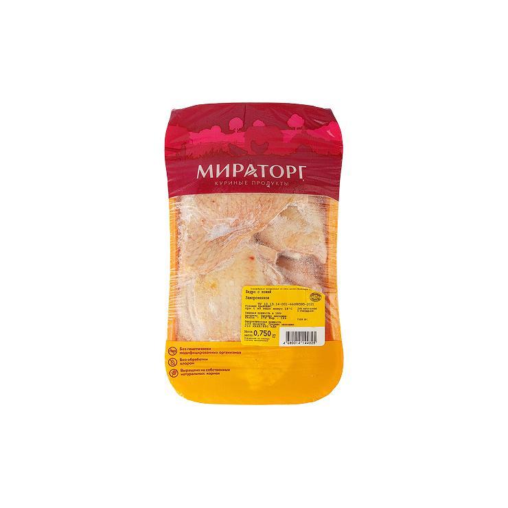 Бедро цыплёнка-бройлера Мираторг с кожей с/м 750 гр., лоток
