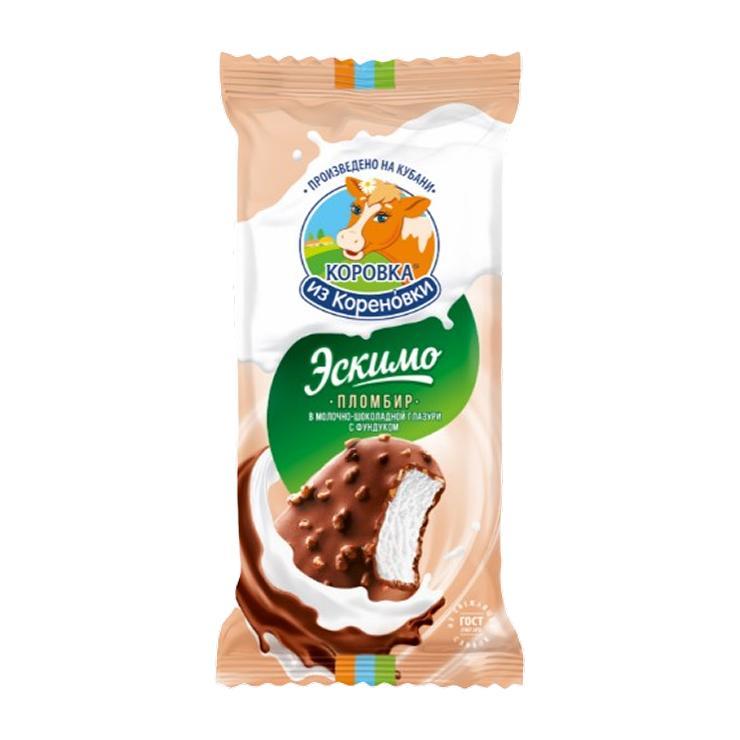 Мороженое эскимо Коровка из Кореновки фундук 60 гр., флоу-пак