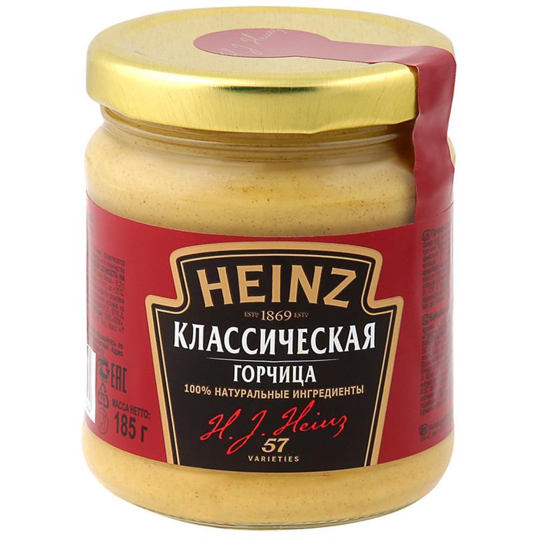 Горчица Heinz классическая 185 гр., стекло