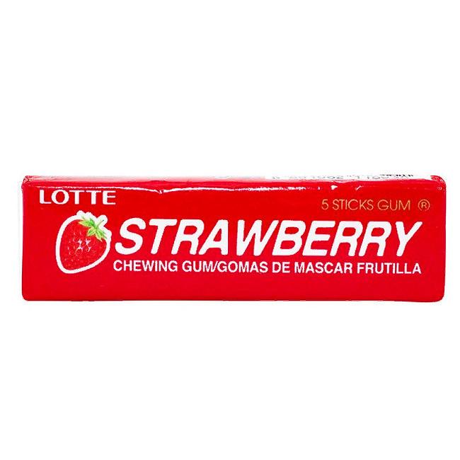 Жевательная резинка Lotte Strawberry 13.5 гр., обертка фольга/бумага