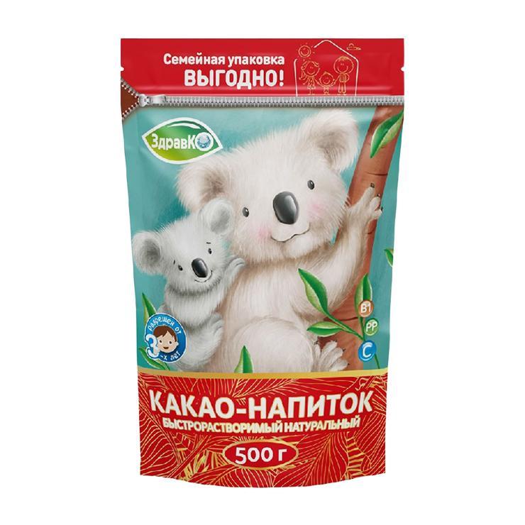 Какао-напиток быстрорастворимый Здравко 500 гр., дой-пак