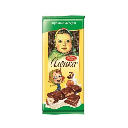 Шоколад Алёнка Тройной десерт 85 гр., флоу-пак