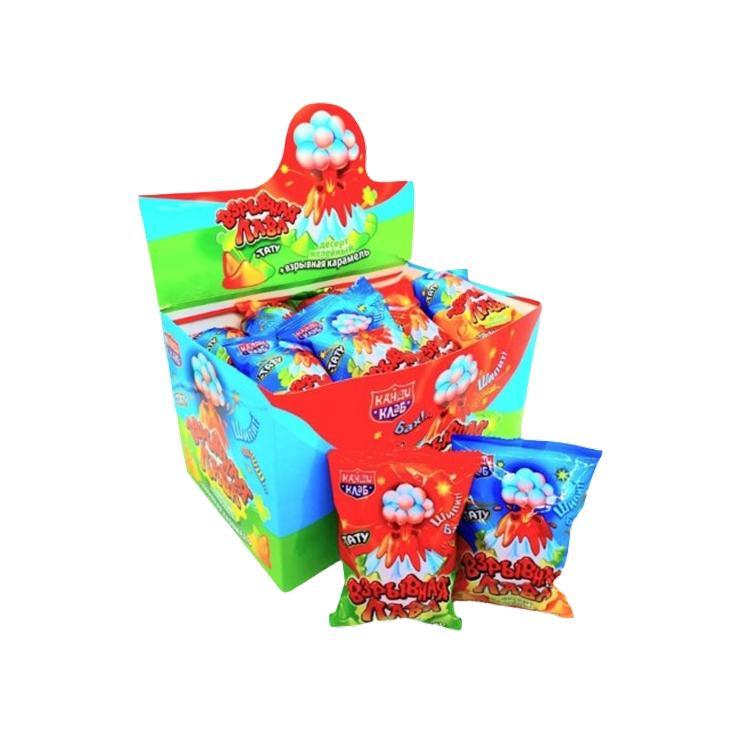 Десерт желейный Канди Клаб Взрывная лава со взрывной карамелью 27 гр., флоу-пак