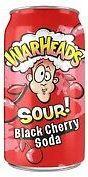 Напиток газированный Warheads Sour Black Cherry soda 355 мл., ж/б