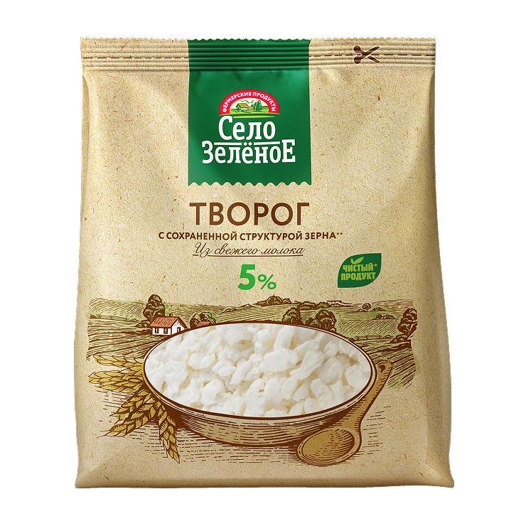 Творог Село Зелёное 5% 200 гр., флоу-пак