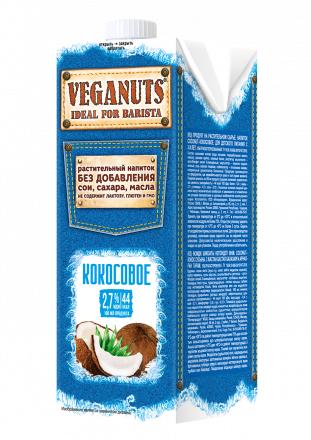 Молоко VEGANUTS Кокосовое 1 л., тетра-пак