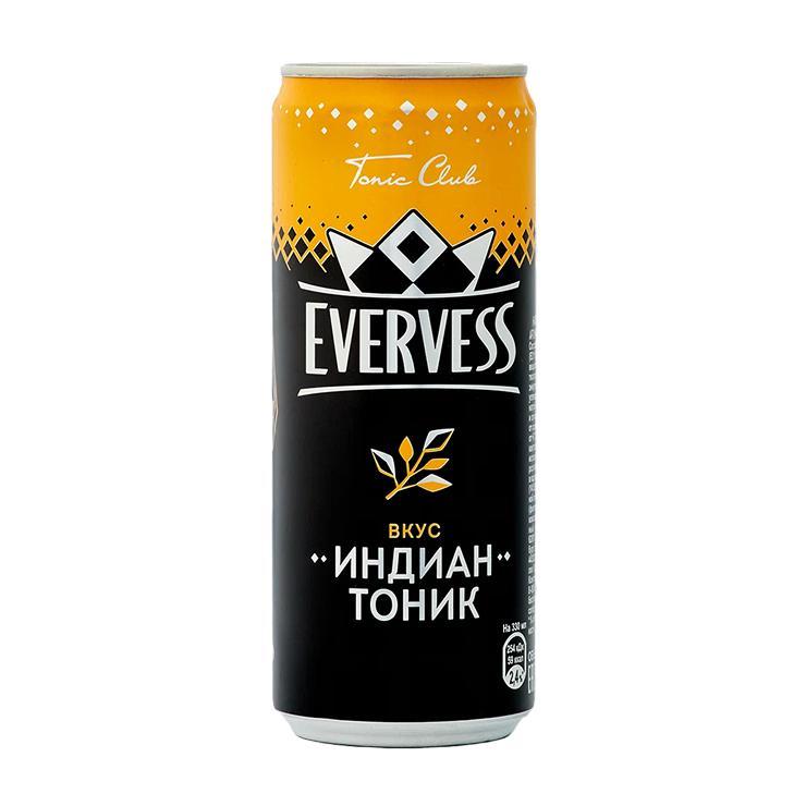 Напиток газированный Evervess индан тоник 330 мл., ж/б