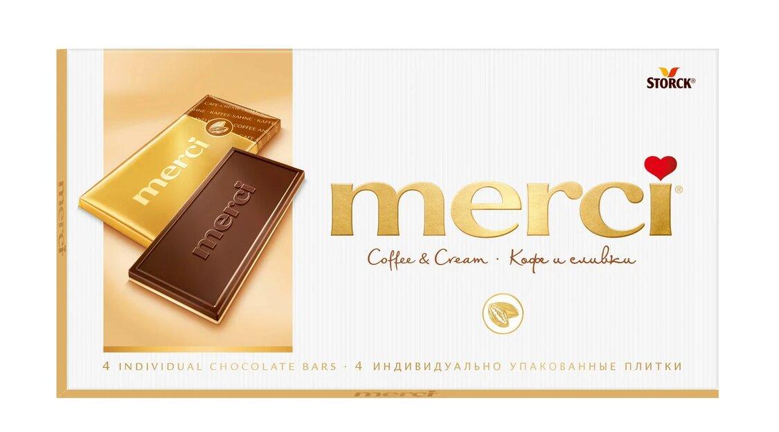 Шоколад Merci кофе и сливки 100 гр., картон