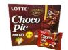 Печенье  какао прослоенное глазированное, Lotte, 336 гр., картон