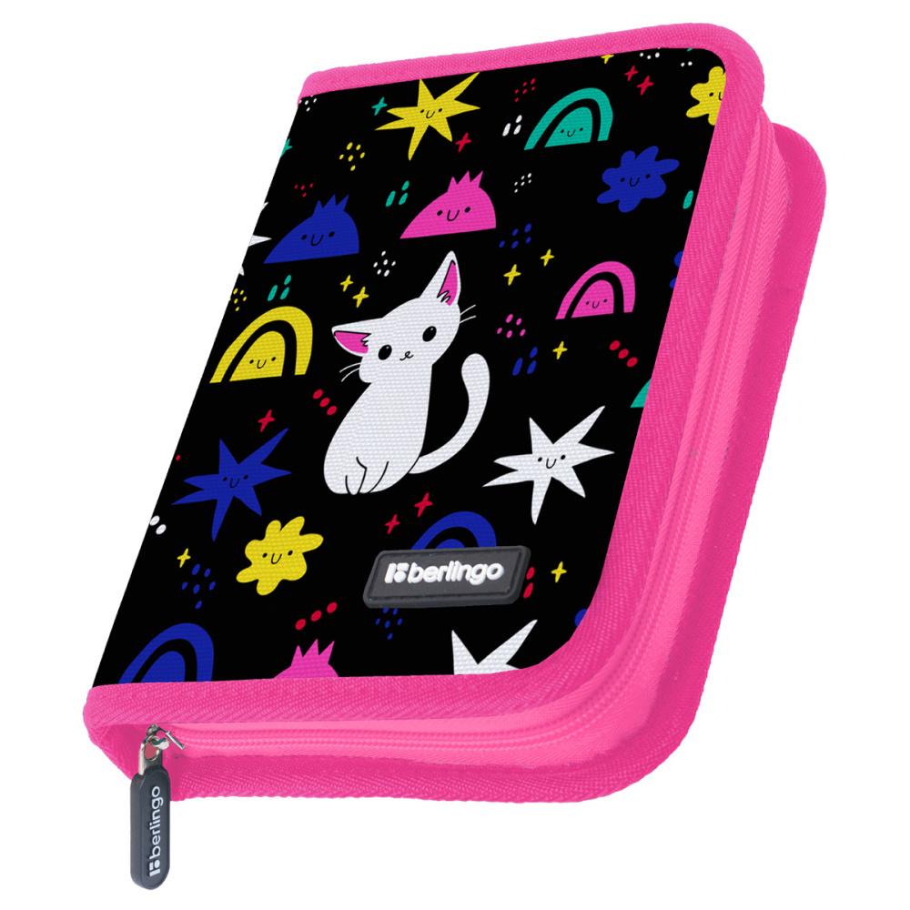 Пенал Berlingo Funny colors 1 отделение 200 х 140 х 40 дополнительная откидная секция полиэстер., пакет