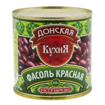 Фасоль красная Донская Кухня, 420 гр., жестяная банка