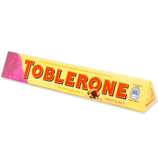 Шоколад Toblerone Fruit&Nut молочный 100 гр., картон