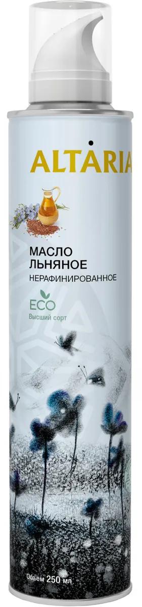 Масло ALTARIA льняное нерафинированное высший сорт, 250 мл., аэрозоль