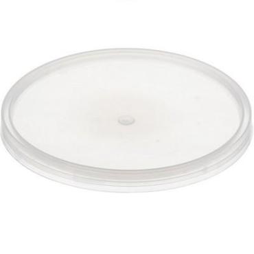 Крышка одноразовая пластиковая Унипак СП d=100 мм., прозрачная, ПП, 480 шт., картон