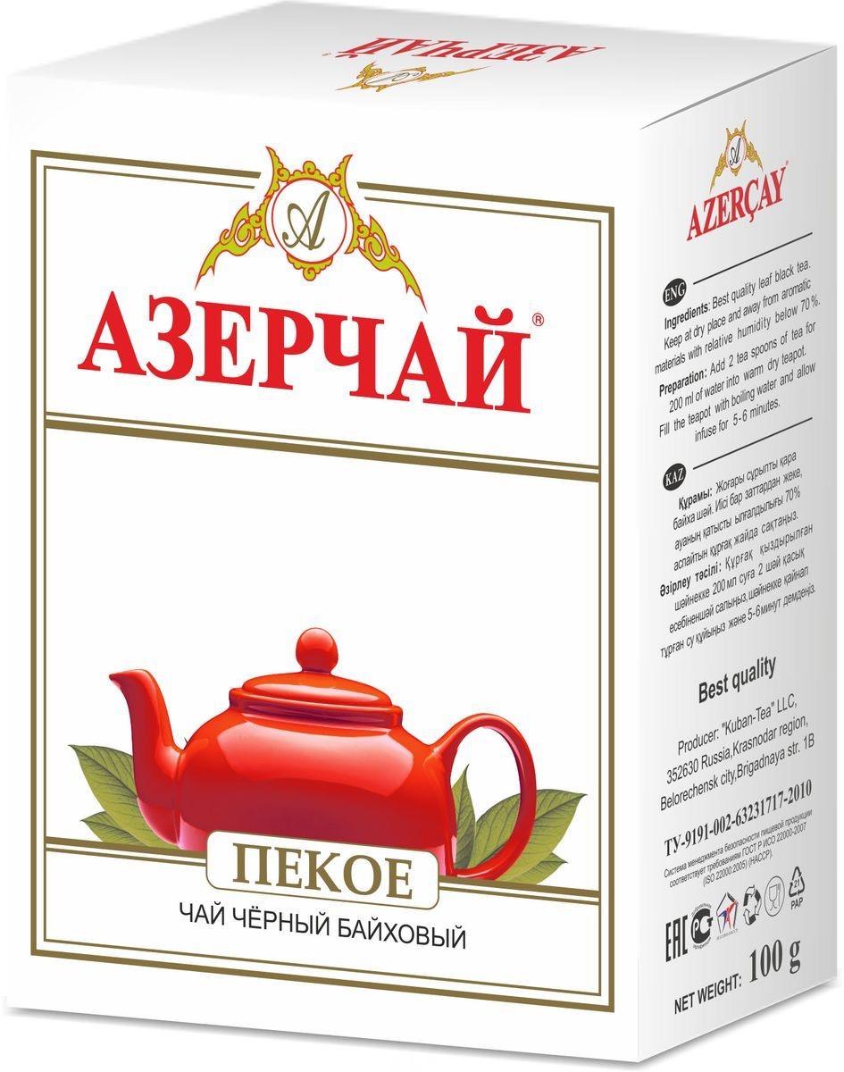 Чай Азерчай Пекое черный листовой 100 гр., картон