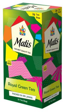 Чай Matis Королевский, зеленый 25 пакетиков, 50 гр., картон
