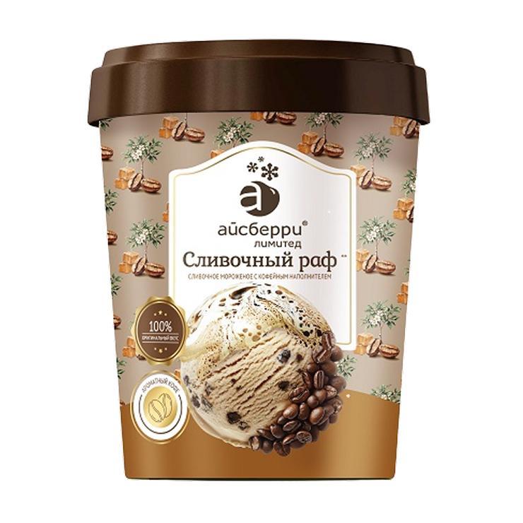 Мороженое Айсберри Сливочный раф 275 гр., пластиковая упаковка