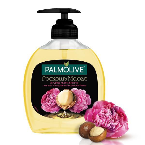 Мыло жидкое Palmolive Роскошь масел Макадамия и пион 300 мл., флакон с дозатором