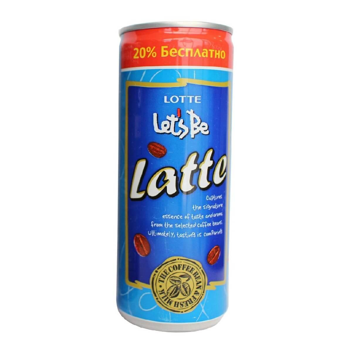 Напиток кофейный Lotte Lets Be латте 235 мл., ж/б