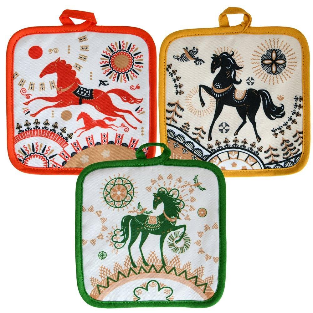 Прихватка Мультидом сивка-бурка 17х17 см 3 дизайна, пакет