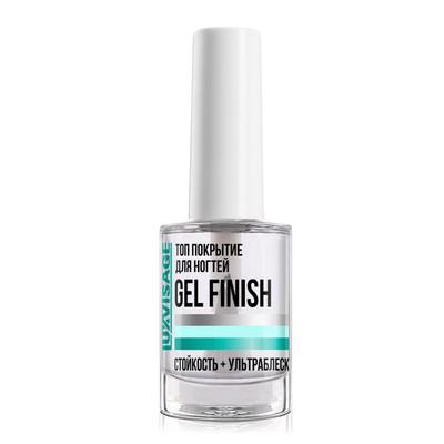 Средство по уходу за ногтями Топ покрытие, LuxVisage Gel Finish, 9 гр., стекло