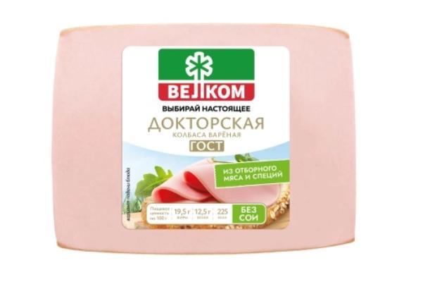 Колбаса Велком Докторская н/о кусок, 400 гр., в/у