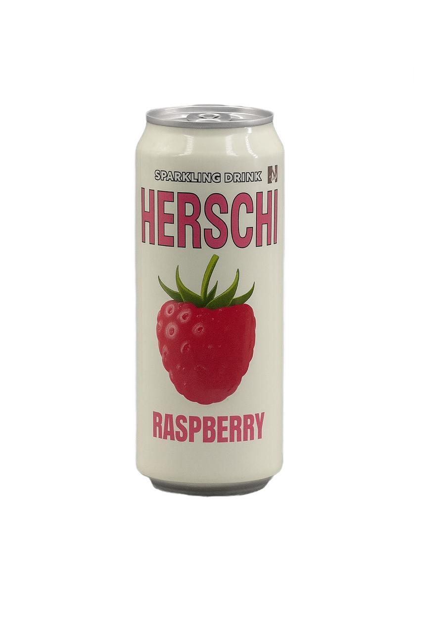 Напиток газированный HERSCHI Rasberry малина 450 мл., ж/б