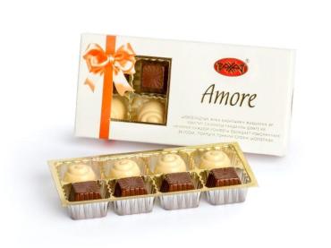 Набор конфет шоколадных Рахат Amore, 100 гр., картонная коробка