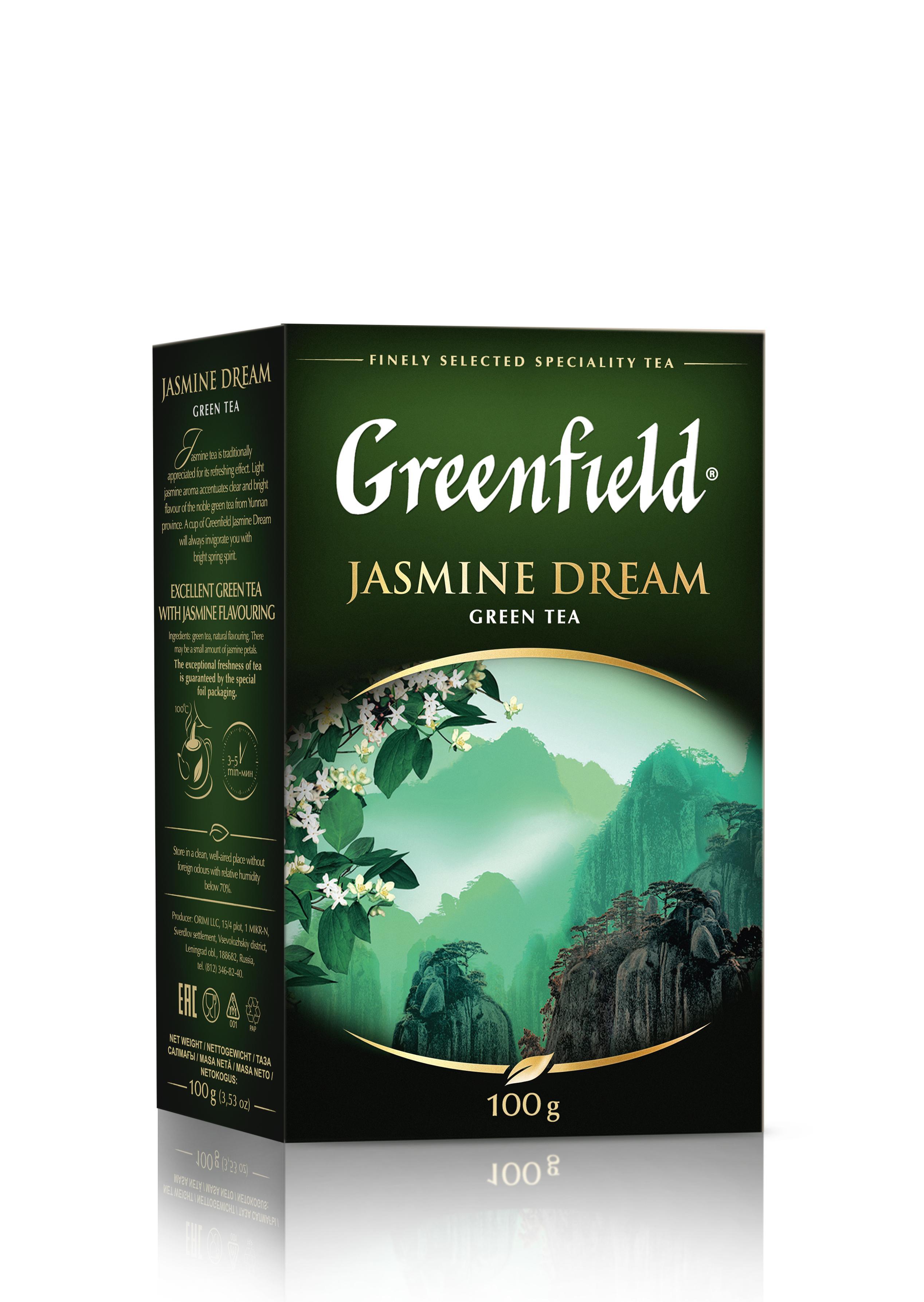 Чай Greenfield Jasmine Drim зеленый 100 гр., картон