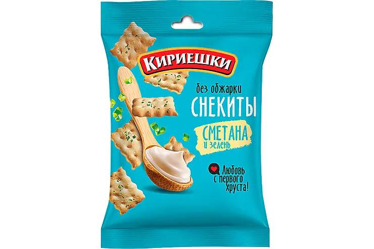 Крекеры Снекиты Кириешки сметана и зелень, 60 гр., флоу-пак