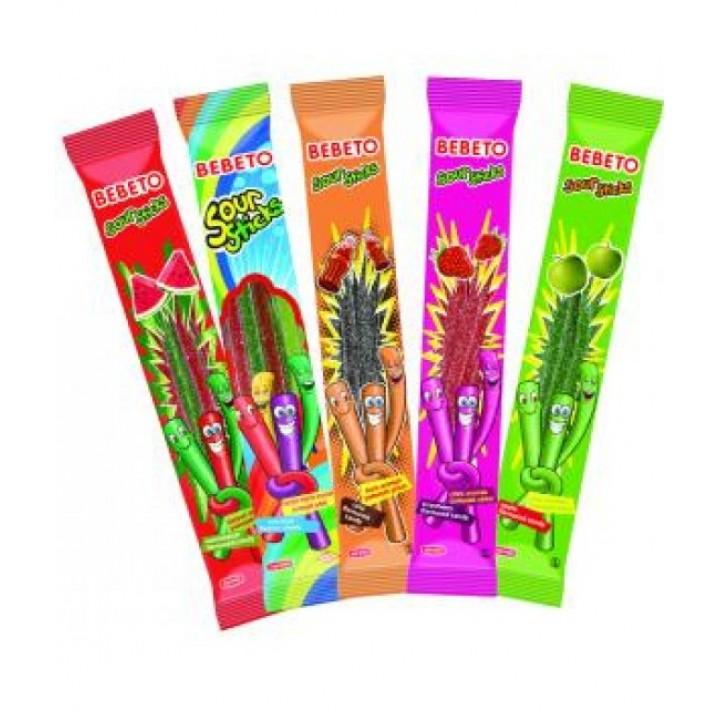 Мармелад Bebeto Sour Sticks Mixed полоски 35 гр., флоу-пак