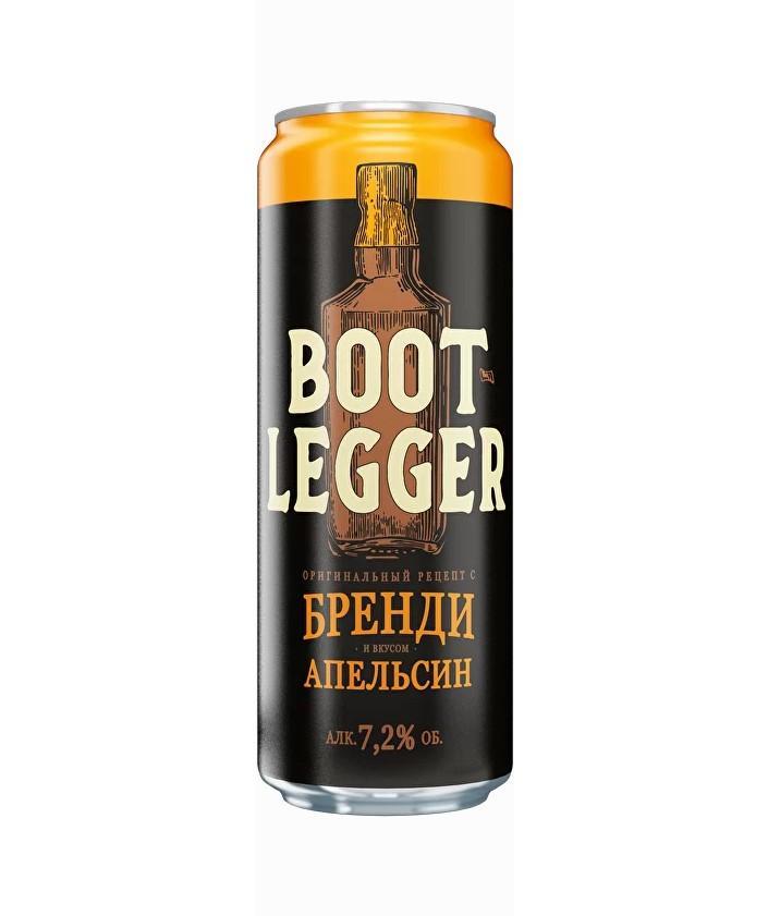 Напиток Bootlegger с бренди и вкусом апельсина слабоалкогольный газированный 7,2% 450 мл., ж/б