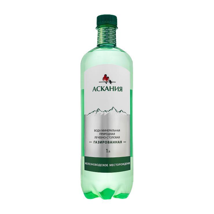 Вода газированная Аскания NRZN минеральная 1 л., ПЭТ