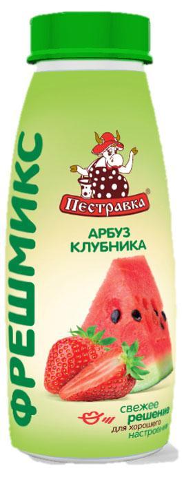 Напиток сывороточный Пестравка Арбуз-клубника с соком 270 гр., ПЭТ