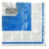 Салфетки синяя двухслойные 33x33 см., New Line fresco верона, пластиковый пакет