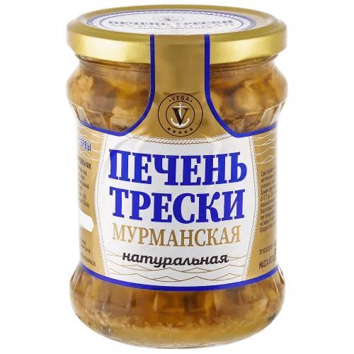 Печень трески Vega 390 гр., стекло