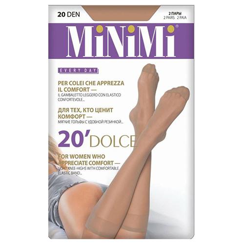 Гольфы 2 пары 20 MiNiMi Dolce Caramello, пластиковый пакет