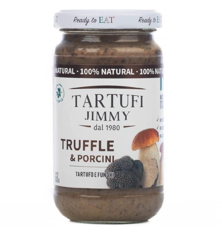 Соус TARTUFI JIMMY грибной трюфельный 3% с белыми грибами 180 гр., стекло