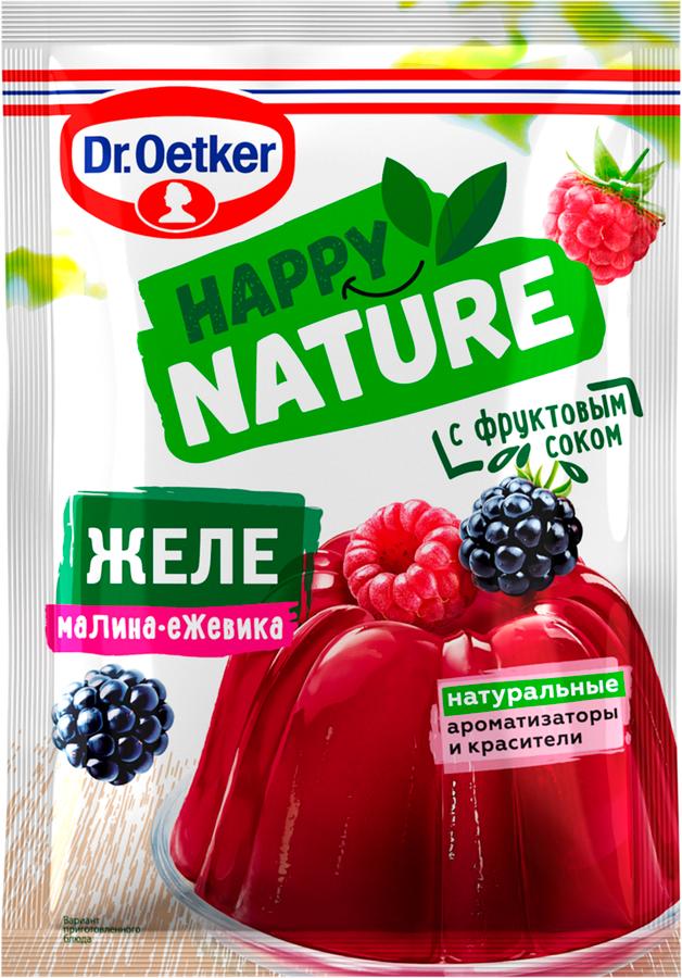 Желе Dr. Oetker Happy Nature со вк малины и ежевики 41 гр., флоу-пак