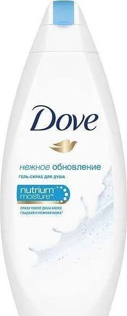 Гель-скраб для душа Dove Нежное обновление 250 мл., флакон с дозатором