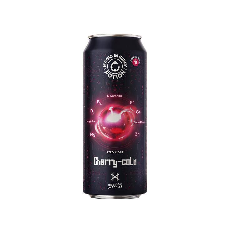 Напиток энергетический Potion Super Fitness вишня кола без сахара функциональный тонизирующий 450 мл., ж/б