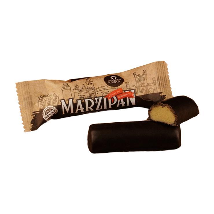 Марципановый батончик ШААКЕН ДОРФ в темном шоколаде 50 гр., флоу-пак