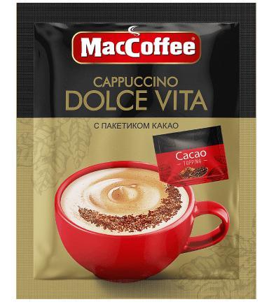 Кофе MacCoffee Cappuccino Dolce Vita растворимый 24 гр., саше