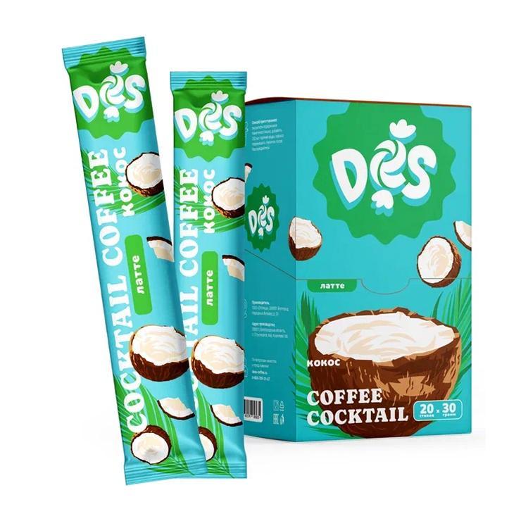 Напиток кофейный растворимый DES Латте "Кокос" 20 х 30г * 18 /СТОЛИЦА/109